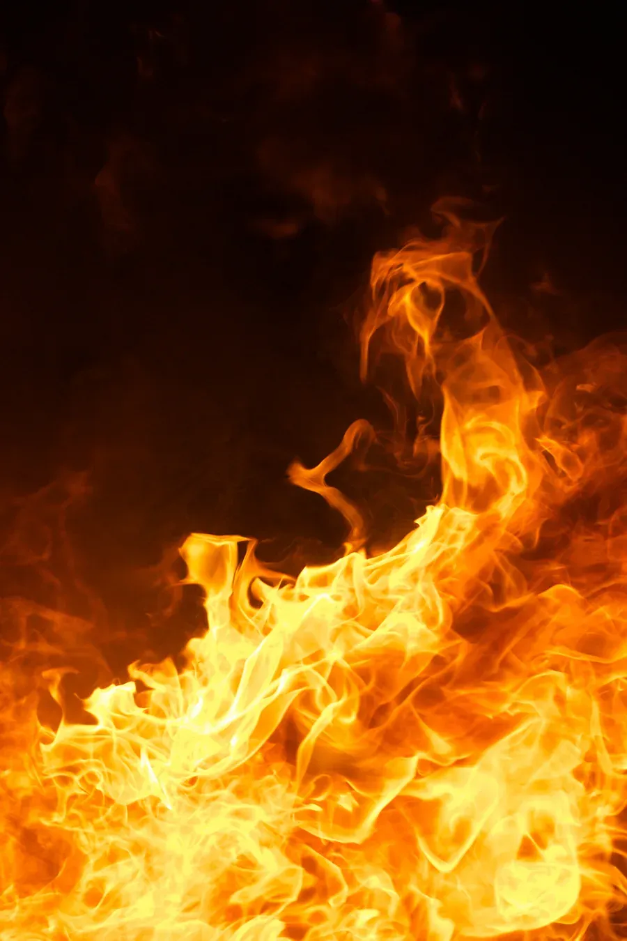 Lodernde Flamme — Sinnbild für den Bereich Heizung